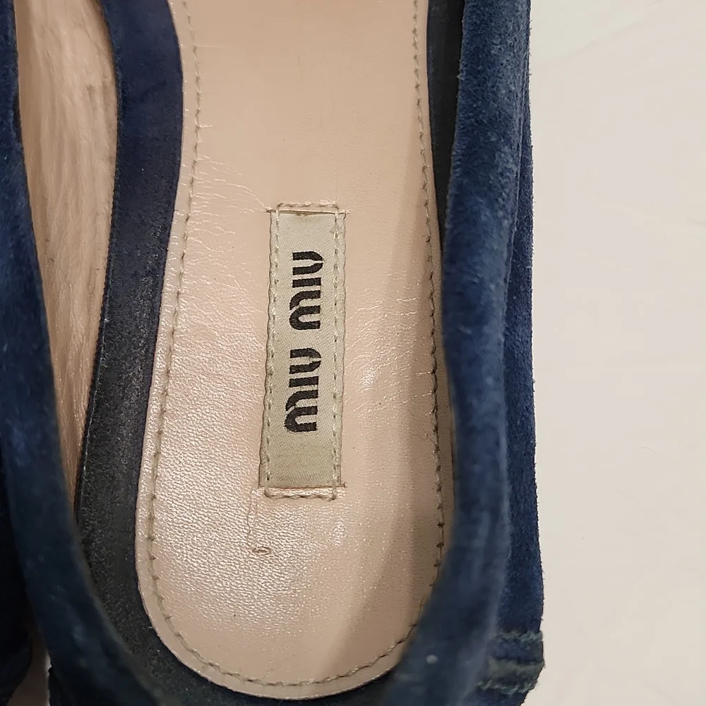 Miu Miu Blue Calzature Donna Loafers Flats - Picture 5 of 13